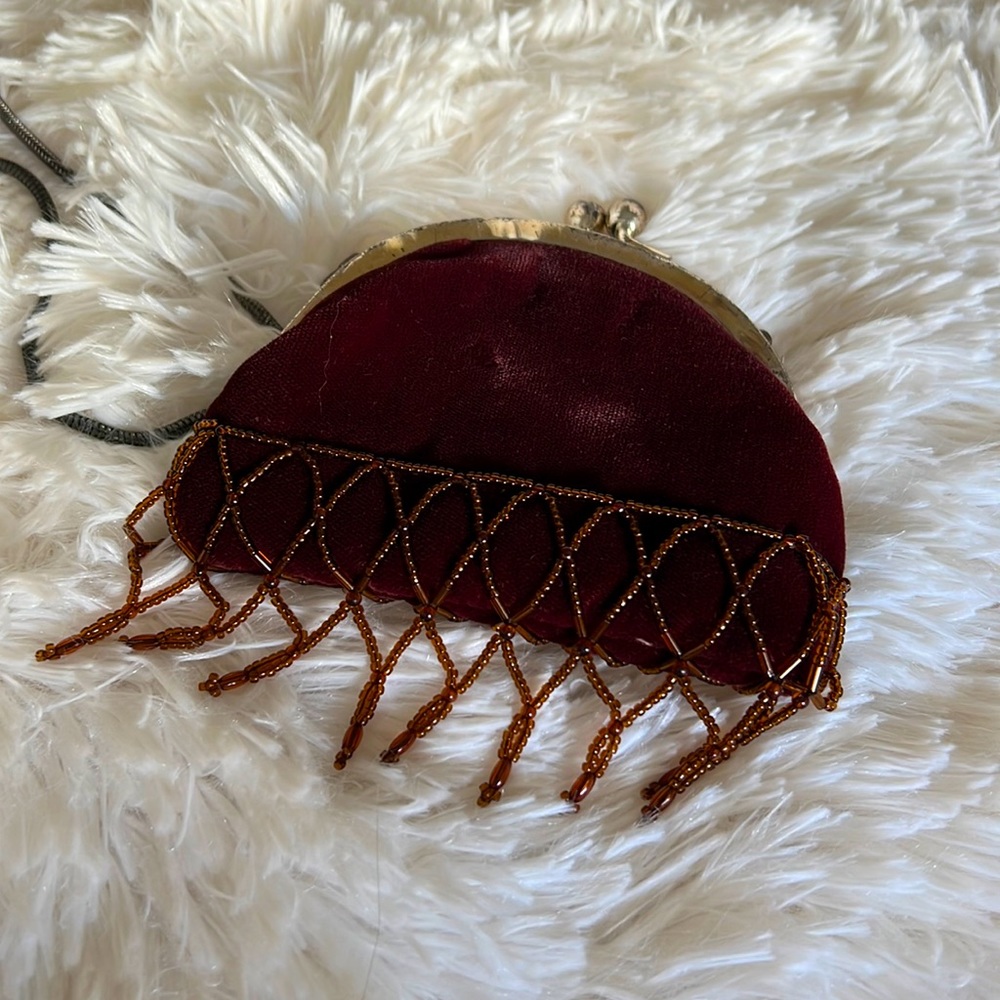 Nordstrom Velvet Frame Bag Vintage Circa 1996